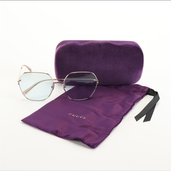Gucci Accessories - Gucci Light Blue Geometric Sunglasees